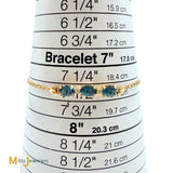 Vintage Atlantic Jewelry Co. 14K Yellow Gold 2.19ctw Blue Topaz and 0.02ctw Diamond Bracelet