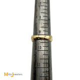 14K Yellow Gold 1.2ct Blue Sapphire and 0.22ctw Diamond Nugget Ring Size 9.25