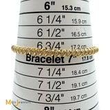 14K Yellow Gold 0.83ctw Round Brilliant Diamond Tennis Bracelet 6.75"