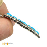 Genevieve Jones Navajo Sterling Silver 925 Sleeping Beauty Turquoise Dangle Pendant