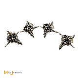 Vintage Sterling Silver 925 Grapevine Cufflink and Button Clip Set