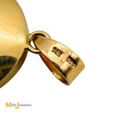 14K Yellow Gold 35.4ct Oval Australian Fire Opal Bezel Set Slide Pendant