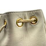 Vintage Chanel Double C Cream Lambskin Drawstring Flap Backpack