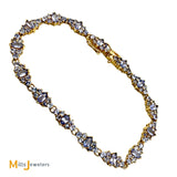 STS Jewelers Inc. 14K Yellow Gold 5.1ctw Tanzanite Marquise Tennis Bracelet