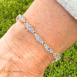 STS Jewelers Inc. 14K Yellow Gold 5.1ctw Tanzanite Marquise Tennis Bracelet