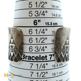 Signed Teepee Stamped Sterling Silver 925 Wide Cuff Bracelet