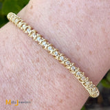 14K Yellow Gold 0.83ctw Round Brilliant Diamond Tennis Bracelet 6.75"