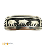 Vintage Thomas Singer Navajo Sterling Silver 925 Three Bear Bracelet