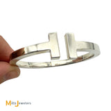 Tiffany & Co. 925 Tiffany T Square Cuff Bracelet Size Large