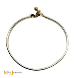 Vintage Tiffany & Co. Sterling Silver 925 and 14K Yellow Gold Trim Hook and Eye Bangle Bracelet