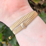 Vintage Tiffany & Co. 18K Rose Gold 0.10ct Diamond Ribbon Wrap Bracelet