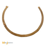 Vintage Tiffany & Co. 18K Rose Gold 0.10ct Diamond Ribbon Wrap Bracelet