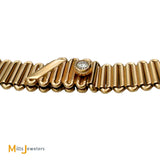 Vintage Tiffany & Co. 18K Rose Gold 0.10ct Diamond Ribbon Wrap Bracelet