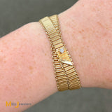 Vintage Tiffany & Co. 18K Rose Gold 0.10ct Diamond Ribbon Wrap Bracelet