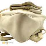 Vintage Chanel Double C Cream Lambskin Drawstring Flap Backpack