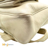 Vintage Chanel Double C Cream Lambskin Drawstring Flap Backpack