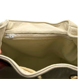 Vintage Chanel Double C Cream Lambskin Drawstring Flap Backpack