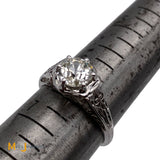 Platinum GIA-Certified 1.09ct Old Mine Brilliant Cut Diamond Engagement Ring Size 6.25