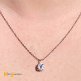 14K White Gold 1.63ct GIA-Certified Round Brilliant Diamond Pendant Necklace