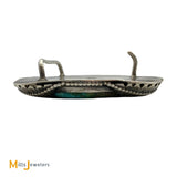Signed MB Sterling Silver 925 Large Turquoise Belt Buckle