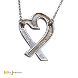 Tiffany & Co. Paloma Picasso Loving Heart 925 Sterling Silver Heart Necklace