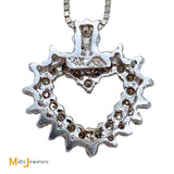14K White Gold .41ctw Diamond Heart Necklace