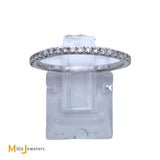 Signed HJ Namdar 14K White Gold 0.44ctw Diamond Eternity Band Ring Size 6.75