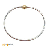 LeStage Cape Cod 14K Yellow Gold Sterling Silver Bangle Bracelet