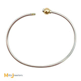 LeStage Cape Cod 14K Yellow Gold Sterling Silver Bangle Bracelet