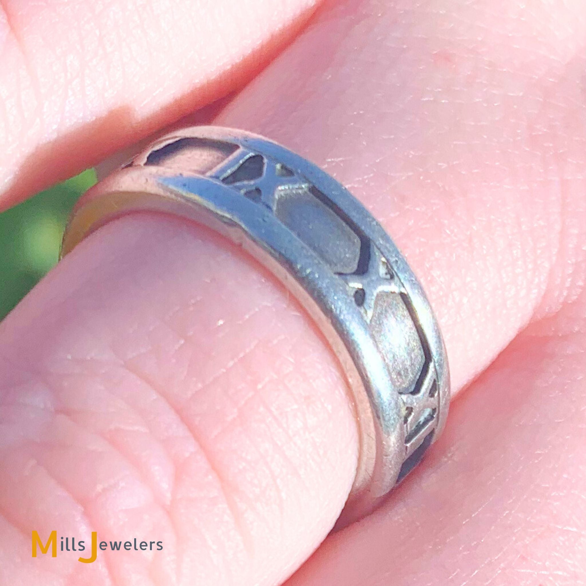 Vintage Tiffany & Co. Atlas Ring 925 Sterling Silver Size 7.25 