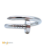 Cartier 18K White Gold Juste Un Clou Nail Ring QWY248 Size 8.25