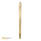14K Yellow Gold 7mm Cuban Curb Link Chain 22 Inch
