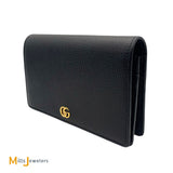 Gucci GG Marmont Black Leather Wallet On Chain