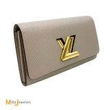 Louis Vuitton EPI Twist Coquelicot Galet Grey Wallet 2019
