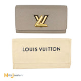 Louis Vuitton EPI Twist Coquelicot Galet Grey Wallet 2019