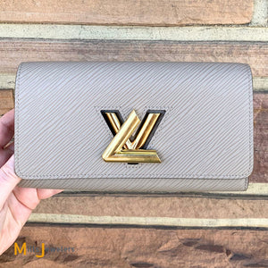 Louis Vuitton EPI Twist Coquelicot Galet Grey Wallet 2019