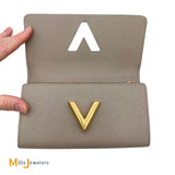 Louis Vuitton EPI Twist Coquelicot Galet Grey Wallet 2019