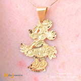 14K Yellow Gold Minnie Mouse Pendant