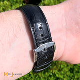 Gucci 5600M 40mm Mechanical Black Crocodile Men's Watch