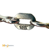 14K White Gold 0.22ctw Diamond Horseshoe Stationary Pendant Necklace