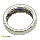 Signed JB 14K White Gold 1.80ctw Iolite Band Size 6.25