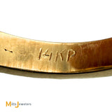 14K Yellow Gold 0.52ct Marquise Sapphire and 0.12ctw Diamond Cocktail Ring Size 4.75