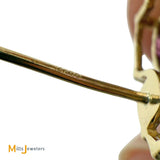 14k Yellow Gold Multicolor Gemstone and 0.15ctw Diamond Cluster Earrings