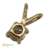 14K Yellow Gold 0.18ct Round Brilliant Diamond Solitaire Slide Pendant