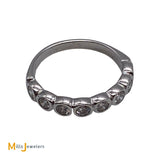 14K White Gold Round Brilliant 0.80ctw Diamond Band Ring Size 6.75