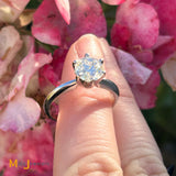 14K White Gold GIA 1.41ct VS2/L Solitaire Diamond Ring Size 7