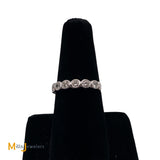 14K White Gold Round Brilliant 0.80ctw Diamond Band Ring Size 6.75