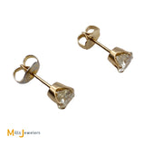 14K Yellow Gold 1.20ctw Round Brilliant Natural Diamond Stud Earrings