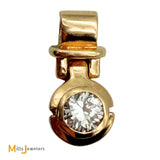 14K Yellow Gold 0.91ct Bezel-Set Diamond Hinged Pendant