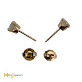 14K Yellow Gold 1.20ctw Round Brilliant Natural Diamond Stud Earrings